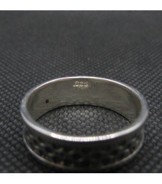 R002109 Sterling Silver Ring 8mm Wide Handmade Band Solid Genuine Hallmarked 925 Empress